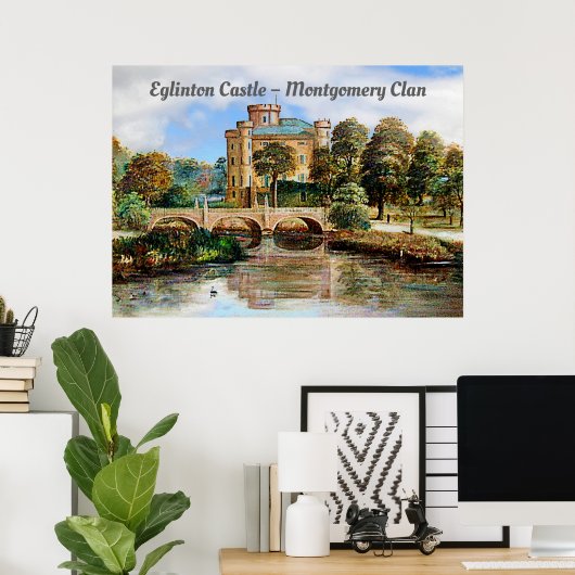 Eglinton Castle - Montgomery Clan Poster (Heimbüro)