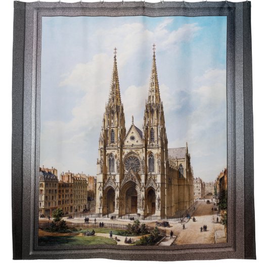 Église Sainte-Clotilde à Paris von Max Berthelin Duschvorhang (Vorderseite)