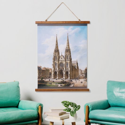 Église Sainte-Clotilde à Paris von Max Berthelin Wandteppich Mit Holzrahmen (Wohnzimmer)