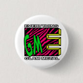 EGM Rosa Tiger Strip Logo Kleine Taste Button (Vorderseite)