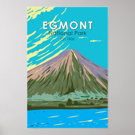 Egmont Nationalpark Neuseeland Vintag Poster (Vorne)