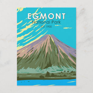 Egmont Nationalpark Neuseeland Vintage Postkarte