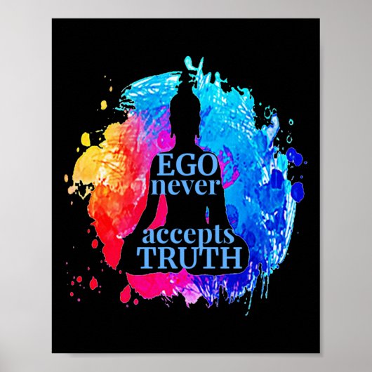 Ego akzeptiert nie Yoga Long S Poster (Vorne)