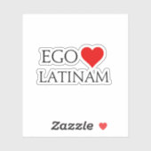 Ego Amo Latinam (I Liebe Latein) Aufkleber (Blatt)