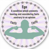 Ego - Fakten / Meinung Aufkleber (Vorderseite)