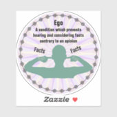 Ego - Fakten / Meinung Aufkleber (Blatt)