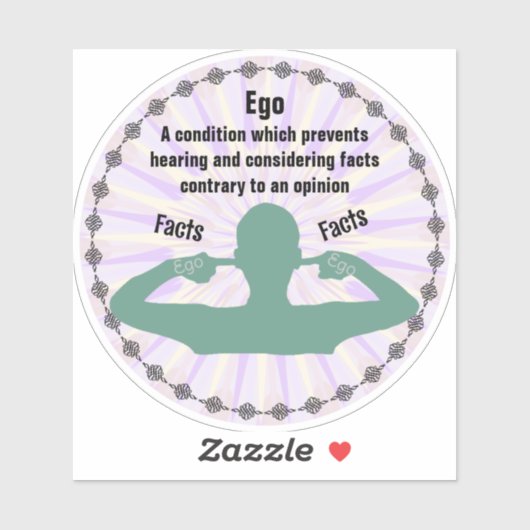 Ego - Fakten / Meinung Aufkleber (Blatt)