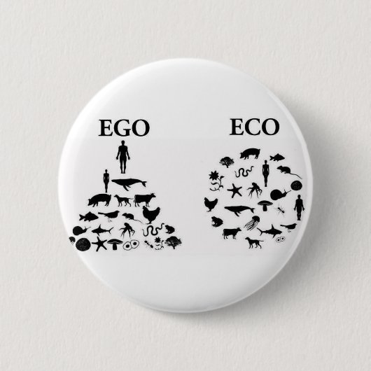 Ego gegen Öko-Button Button (Vorderseite)