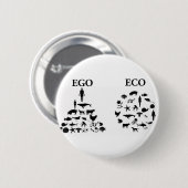 Ego gegen Öko-Button Button (Vorne & Hinten)
