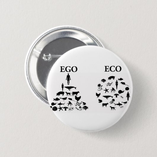 Ego gegen Öko-Button Button (Vorne & Hinten)