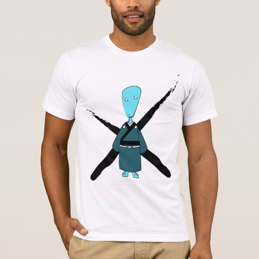 Ego in einem Hakama T-Shirt (Vorderseite)