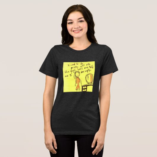 Ego in zerbrechlichen Stücken: Der Teenkampf Tri-Blend Shirt (Vorderseite voll)