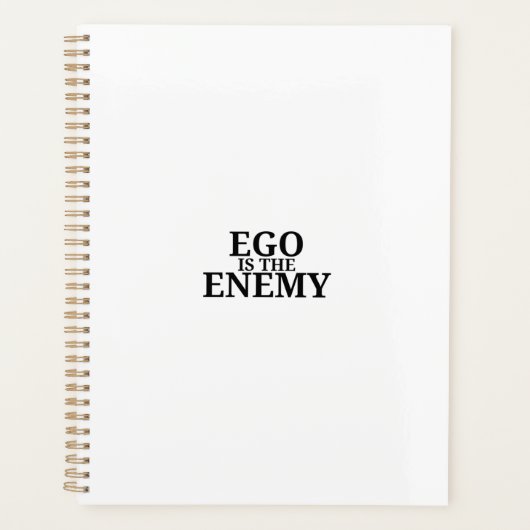 Ego ist der Feind 2026 Minimalistischer Tagesplane Planer (Vorderseite)