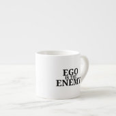 Ego ist der Feind Minimalist Schreibmaschine Espre Espressotasse (Vorderseite Rechts)