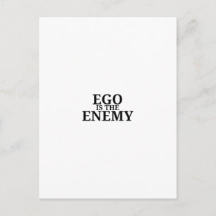 Ego ist der Feind Minimalist Schreibmaschine Postk Postkarte
