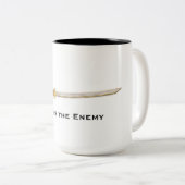 Ego ist der Feind Zweifarbige Tasse (VorderseiteRechts)