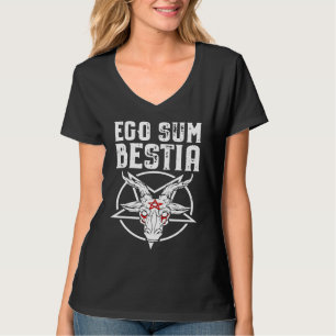 EGO SUM BESTIA ICH BIN DAS TIER Baphomet Satanisc T-Shirt
