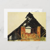 Egon Schiele - Altes Ziegelhaus in Kärnten Postkarte (Vorne/Hinten)
