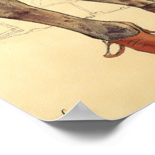 Egon Schiele Artwork Reproduction Poster (Ecke)