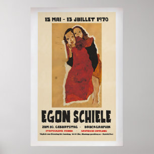 Egon Schiele Ausstellungsposter 1970 Vintage Kunst Poster