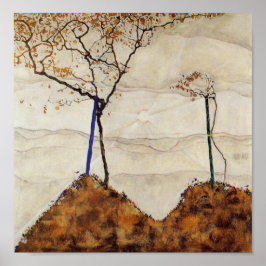 Egon Schiele Autumn Sun Fall Tree Nature Tree Poster