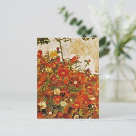 Egon Schiele - Bereich der Blume Postkarte (Stehend Vorderseite)