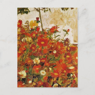Egon Schiele - Bereich der Blume Postkarte