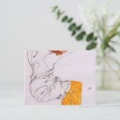 Egon Schiele - Das schlafende Mädchen 1913 Postkarte (Stehend Vorderseite)