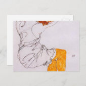 Egon Schiele - Das schlafende Mädchen 1913 Postkarte (Vorne/Hinten)