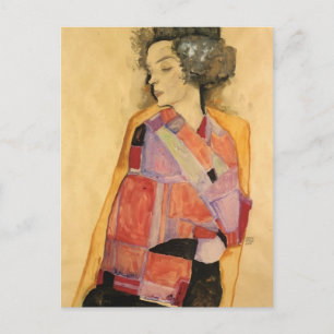 Egon Schiele - Der Daydreamer (Gerti Schiele) Postkarte