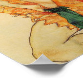 Egon Schiele - Der grüne Strumpf Poster (Ecke)