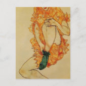 Egon Schiele - Der grüne Strumpf Postkarte (Vorderseite)
