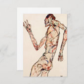 Egon Schiele - Der Tänzer Begleitkarte (Vorne/Hinten)