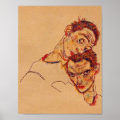 Egon Schiele - Doppeltes Selbstportrait Poster (Vorne)