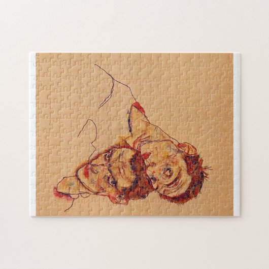 Egon Schiele - Doppeltes Selbstportrait Puzzle (Horizontal)