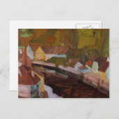 Egon Schiele - Dorf am Fluss Postkarte (Vorne/Hinten)
