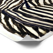 Egon Schiele Edith mit gestreiftem Kleid, Sitzen Poster (Ecke)