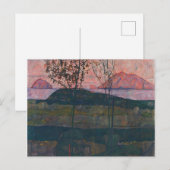 Egon Schiele - Einstellung Sun Postkarte (Vorne/Hinten)