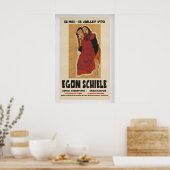 Egon Schiele Exhibition Poster 1970 Vintage Art (Küche)