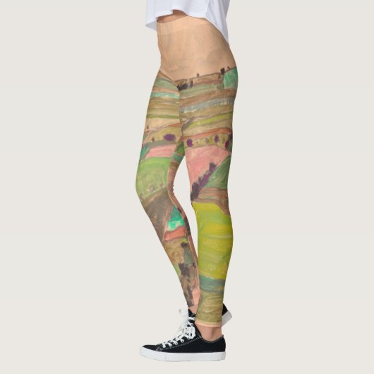 Egon Schiele - Feldlandschaft Leggings (Links)
