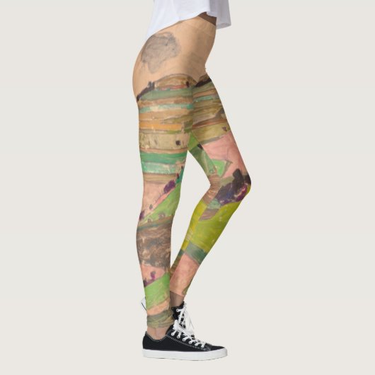 Egon Schiele - Feldlandschaft Leggings (Rechts)