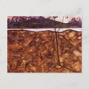 Egon Schiele - Flusslandschaft Postkarte