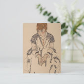 Egon Schiele - Frau des Künstlers im Jura Postkarte (Stehend Vorderseite)