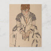 Egon Schiele - Frau des Künstlers im Jura Postkarte (Vorderseite)