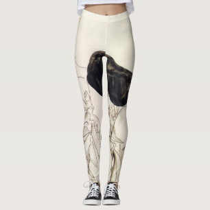 Egon Schiele - Frau in schwarzen Strümpfen Leggings