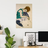 Egon Schiele Frau malt expressionistisches Porträt Poster (Heimbüro)