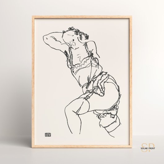 Egon Schiele Frau Reclining Art Print Vintag Poster