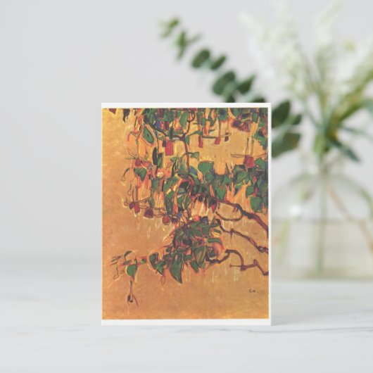 Egon Schiele-Fuchsia Postkarte (Stehend Vorderseite)