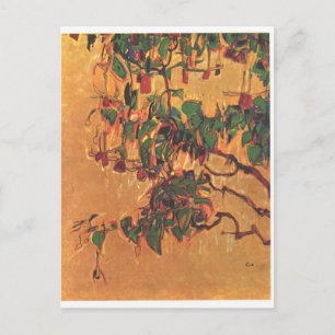 Egon Schiele-Fuchsia Postkarte