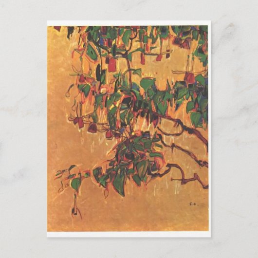 Egon Schiele-Fuchsia Postkarte (Vorderseite)